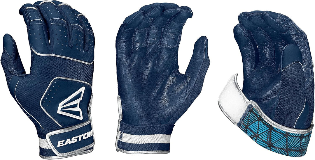 Easton Walk-Off NX Batting Gloves | Baseball Softball | Adult & Youth Retro-stil grau L, Retro-stil