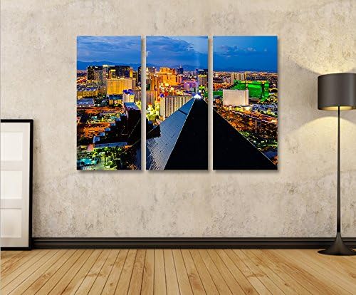 islandburner Bild Bilder auf Leinwand Las Vegas V4 Luxor 3p XXL Poster Leinwandbild Wandbild Dekoart