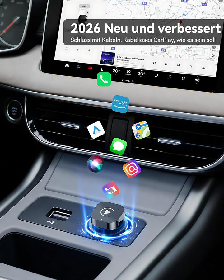 Spedal Android Auto Wireless Adapter USB C, 2-in-1 CarPlay Dongle | Plug &amp; Play, Auto-Reconnect, WiF