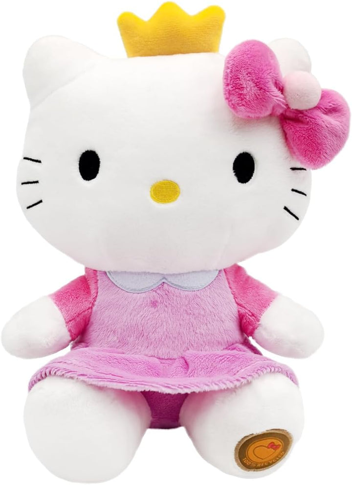 Joy Toy - Hello Kitty Princess Eco Plush 24 cm in wiederverwendbarem Kartontäschchen Prinzessin, Pri