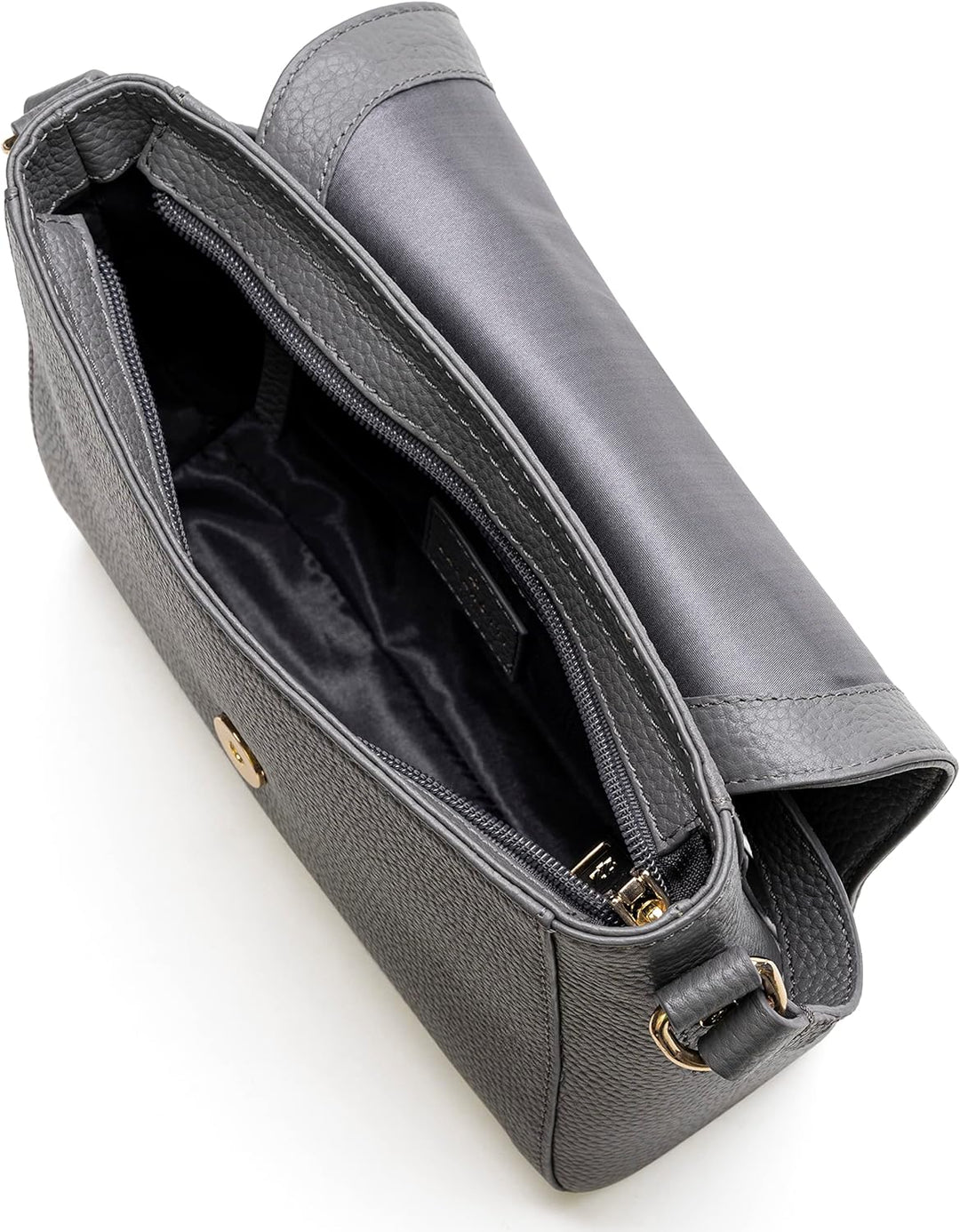 Lazarotti Bologna Leder Umhängetasche Damen | verstellbarer Schultergurt | mittelgrosse Crossbody Ba