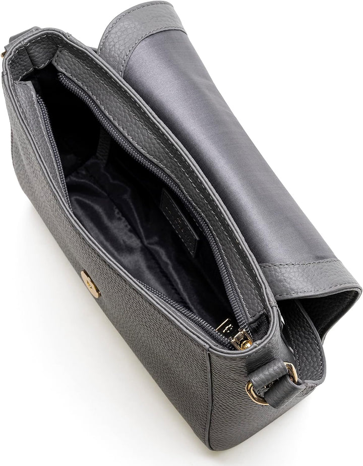 Lazarotti Bologna Leder Umhängetasche Damen | verstellbarer Schultergurt | mittelgrosse Crossbody Ba
