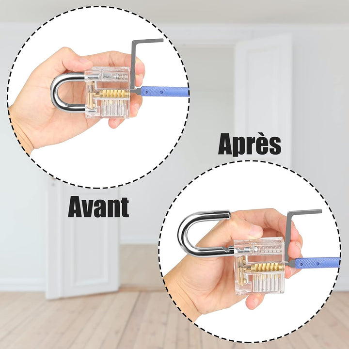 Diyife 36 Stück Lockpicking Set, [Schwierigkeit Upgrade] Dietrich Set mit 4 Transparente Schlösser u