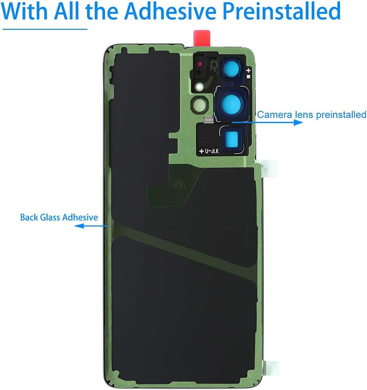 MovTEK Backcover Akkudeckel Original kompatibel mit Samsung S21 Ultra 5G G998B Rückseite Glas Repara