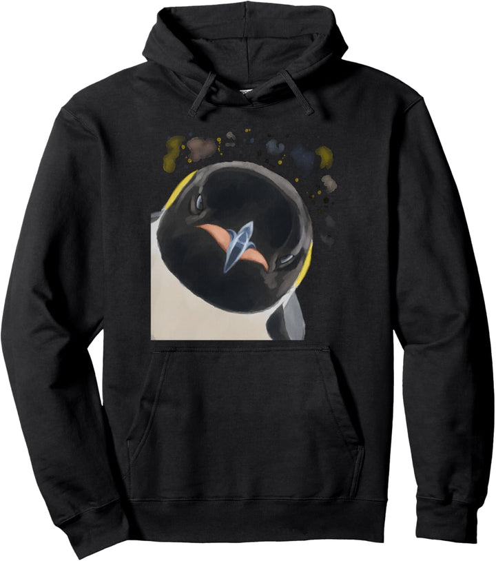 Neugieriger Pinguin Pullover Hoodie