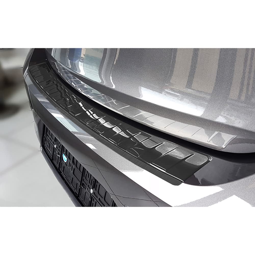Avisa Schwarz Edelstahl Heckstossstangenschutz kompatibel mit Opel Corsa F Edition/Elegance HB 5-tür