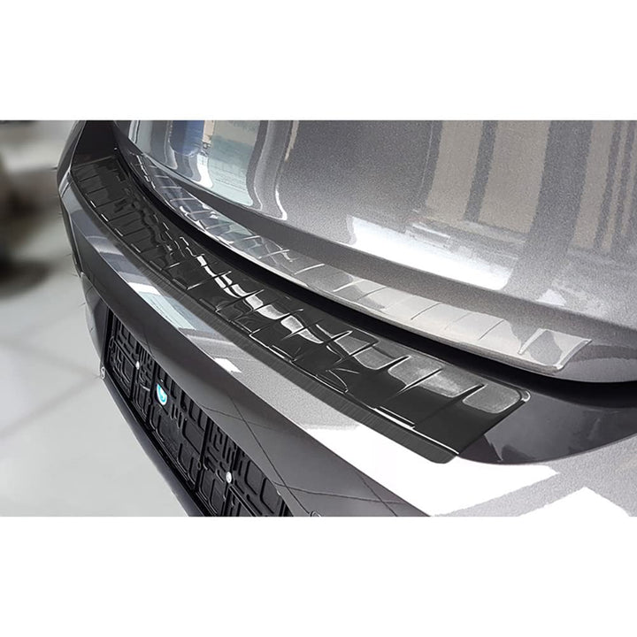 Avisa Schwarz Edelstahl Heckstossstangenschutz kompatibel mit Opel Corsa F Edition/Elegance HB 5-tür