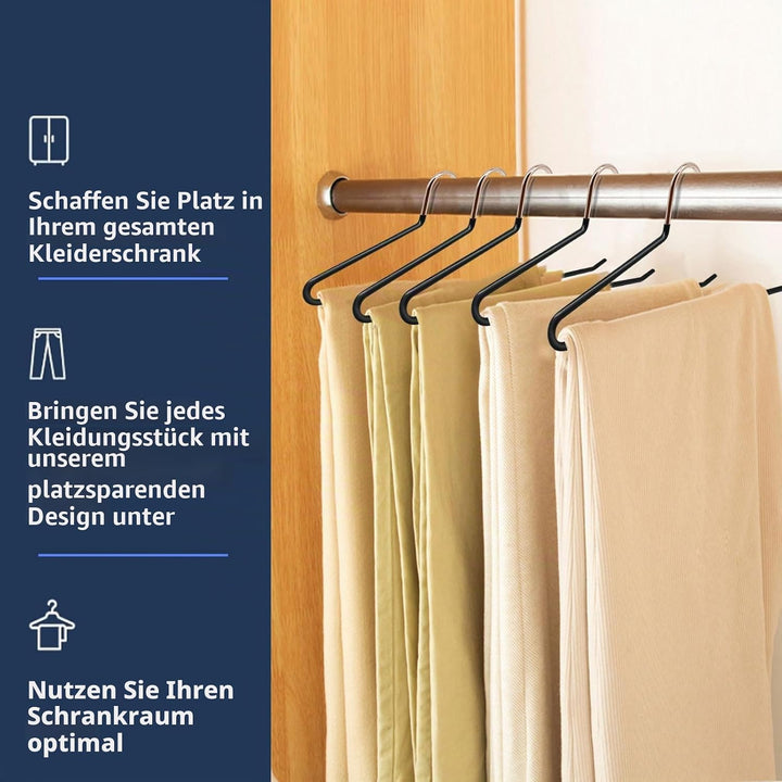 ABHENG Hosenbügel aus Metall, 80er-Pack, Kleiderbügel für Hosen mit offenen Enden, platzsparend, rut