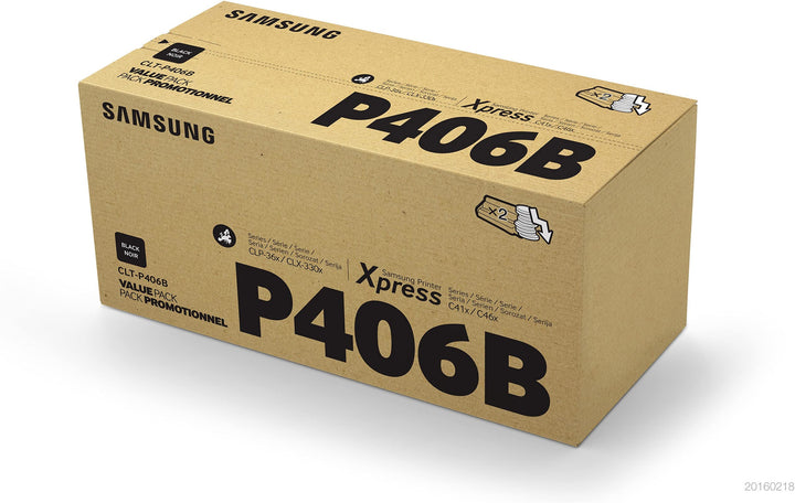 HP CLT-P406B (SU374A) Original Toner Twin Pack (2x Schwarz) (Kompatibel mit: CLP-360, 365, 365W / C4