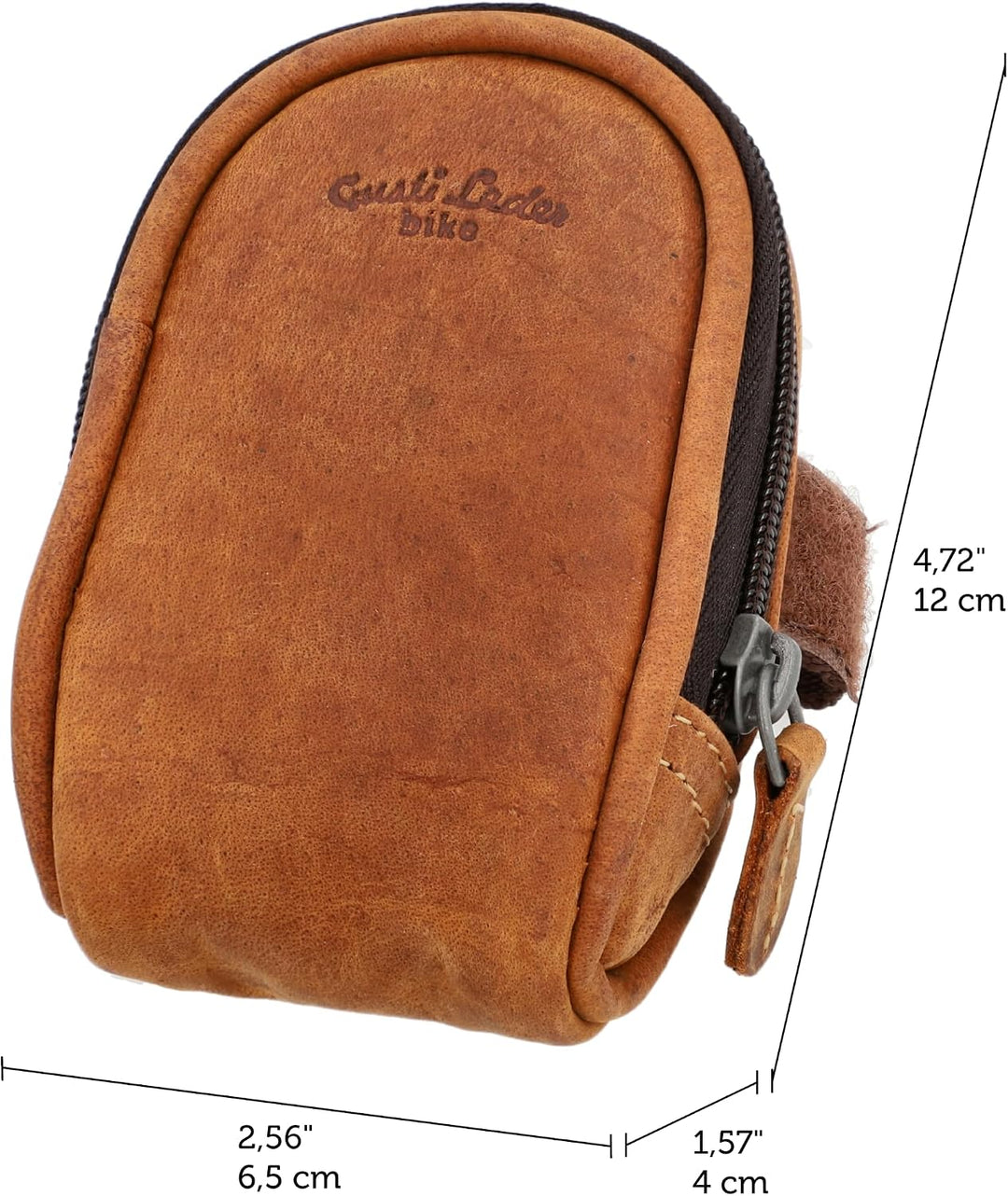 Gusti Satteltasche Leder - UDO B. Schlauchtasche mit wasserfestem Fahrradtasche für Werkzeug Lederta