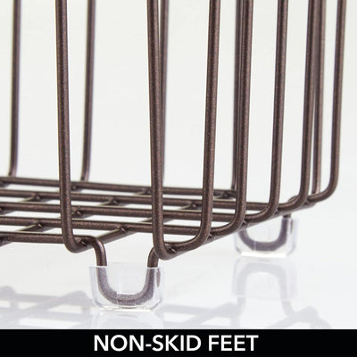 mDesign 4er-Set Küchenkorb aus Metall – flexibler Aufbewahrungskorb für die Küche, Vorratskammer etc
