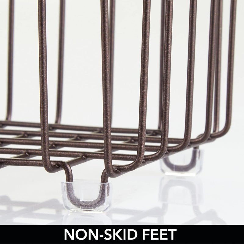 mDesign 4er-Set Küchenkorb aus Metall – flexibler Aufbewahrungskorb für die Küche, Vorratskammer etc