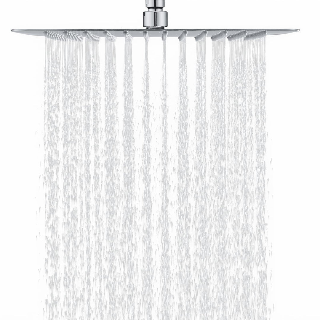 Duschkopf Regendusche 30x30 cm/12 Zoll Quadrat - 304 Edelstahl Duschkopf Wassersparender, mit 144 Si