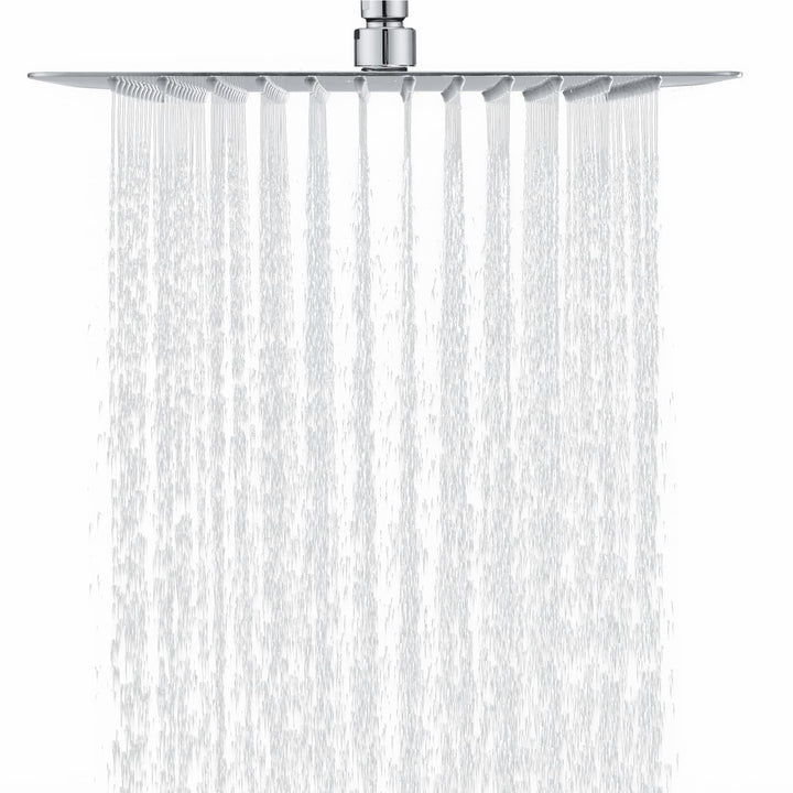 Duschkopf Regendusche 30x30 cm/12 Zoll Quadrat - 304 Edelstahl Duschkopf Wassersparender, mit 144 Si