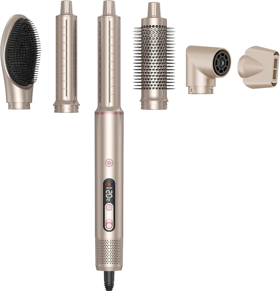 Hairstyler Pro UKLISS Haartrockner 6 IN 1, 1400w Ionen Professioneller Haarstyler, Kälteluftknopf,LC