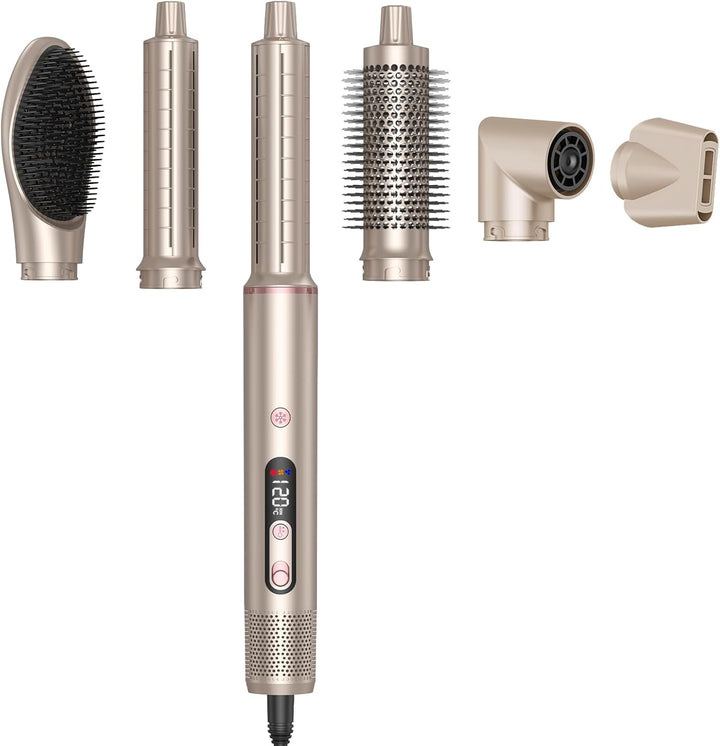 Hairstyler Pro UKLISS Haartrockner 6 IN 1, 1400w Ionen Professioneller Haarstyler, Kälteluftknopf,LC