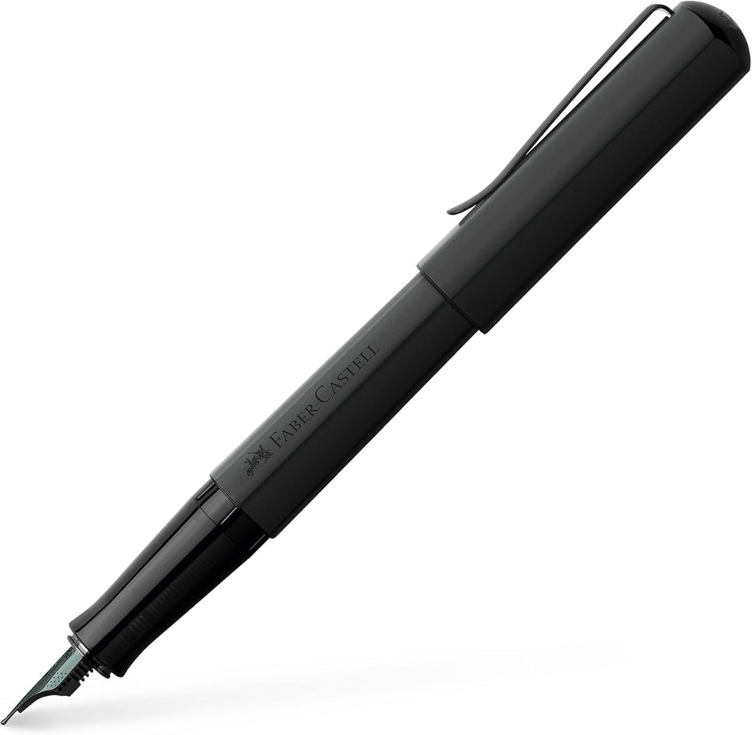 Faber-Castell 150570 - Füller Hexo, Federbreite M, schwarz matt, 1 Stück Füller Hexo M Schwarz matt,