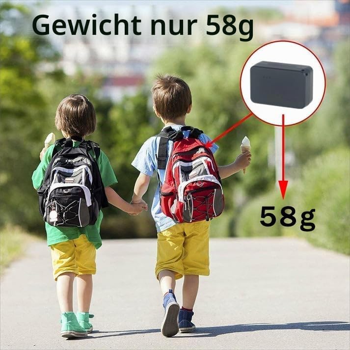 Winnes 4G Mini GPS Tracker Auto, Echtzeit-Positionierung, GPS Tracker Kinder/Fahrrad/Motorrad, Einge