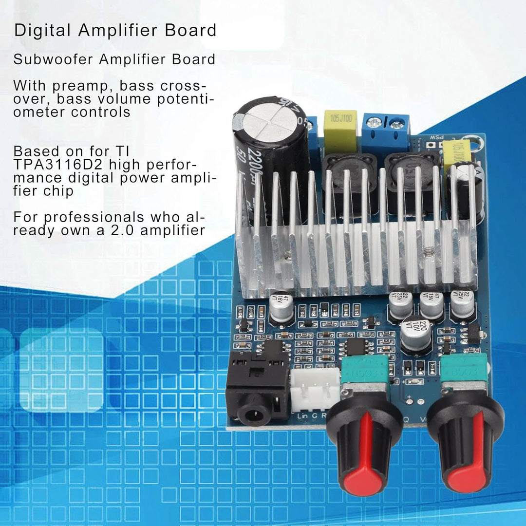 Yosoo Health Gear 100W Digitalverstärker-Board-Subwoofer-Amp-Modul DC 12-24V Mono Bass Power Amp mit