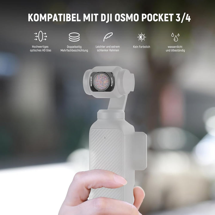 NEEWER Rainbow Star Objektiv Effektfilter Kompatibel mit DJI Osmo Pocket 3 und Creator Combo Zubehör