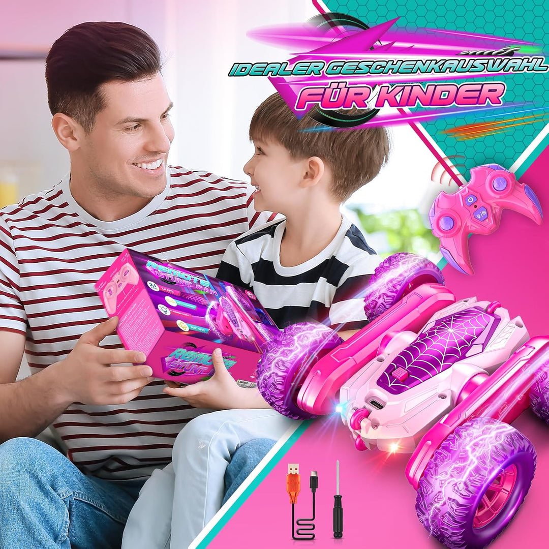 Dreamlandia Geschenk Mädchen 3-10 Jahre, 2.4Ghz 4WD Ferngesteuertes Auto Spielzeug RC Auto, Osterges