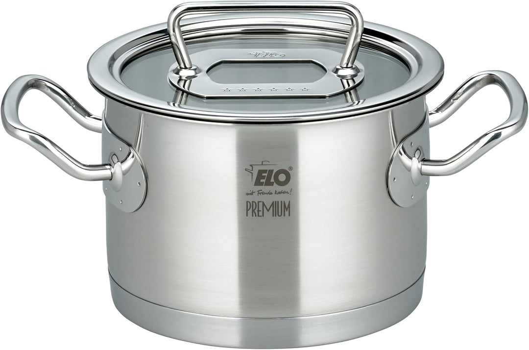 ELO Premium Topfset Gourmet Plus 5 tlg., für alle Herdarten geeignet, Edelstahl, integriertes Öl-Dos