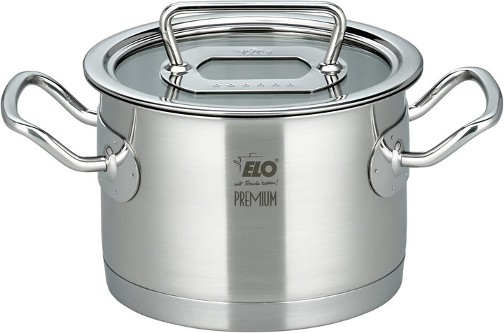 ELO Premium Topfset Gourmet Plus 5 tlg., für alle Herdarten geeignet, Edelstahl, integriertes Öl-Dos