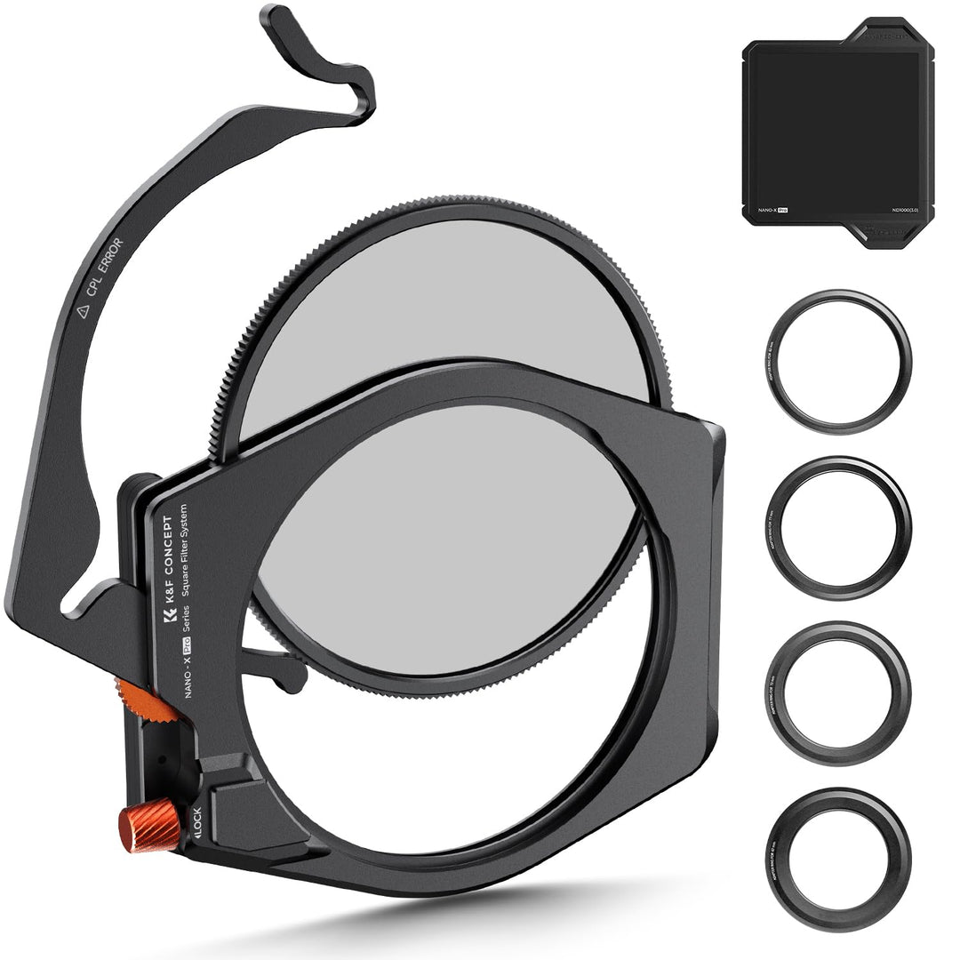 K&F Concept Nano X-PRO Square Filter Set Rechteckfilter Set (inkl.95mm CPL Filter+ ND1000+ Filterhal