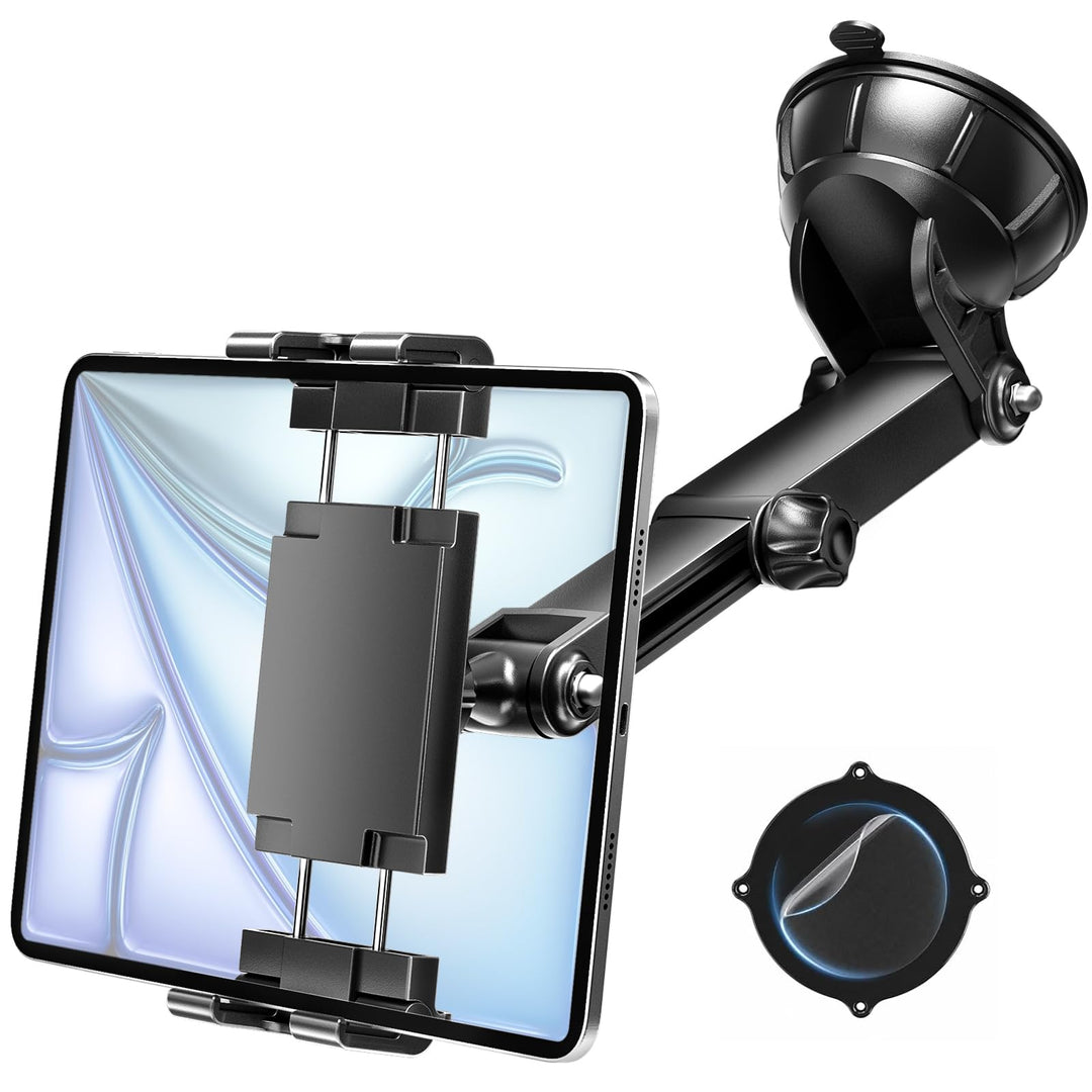 PLDHPRO Tablet Halterung Auto Vorne, Tablethalterungen Auto für LKW Armaturenbrett &amp; Windschutzschei