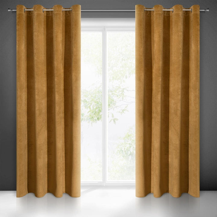 Eurofirany Villa Vorhang Samt Velvet Weich 10 Ösen-1 Stk. Edel Gardine Dick 290 g/m2 Elegant Glatt E