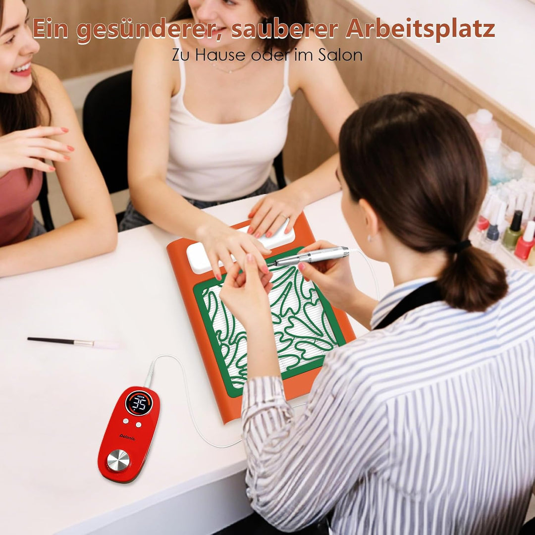 Delanie professioneller Nagelstaubsauger leise, Staubabsaugung für Nägel mit bürstenlosem Motor, wie
