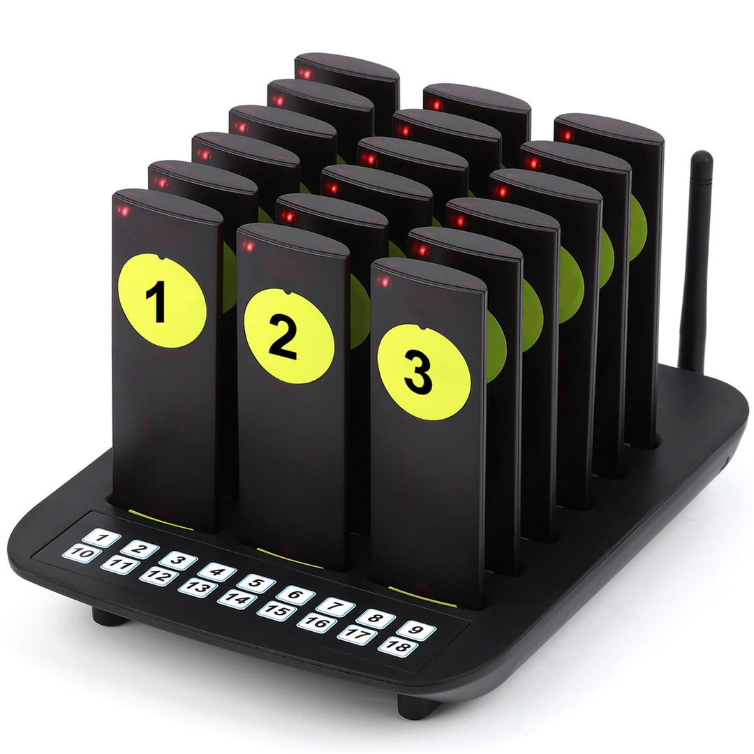 WNKRUN Pager Rufsystem Drahtloses, Restaurant Pager System Drahtloses Rufsystem Draussen 800M, Anruf