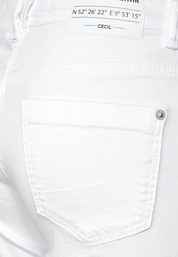 Cecil Damen 3/4-Jeanshose 25W / 22L Weiss, 25W / 22L Weiss