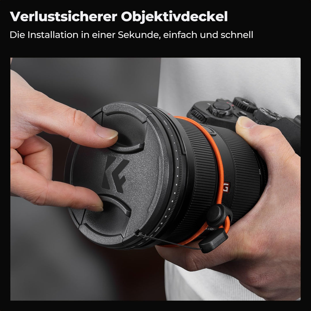 K&F CONCEPT K-Serie 46mm ND Filter Variabler Graufilter ND2-400 (1-9 Blendenstufen) mit Objektivdeck