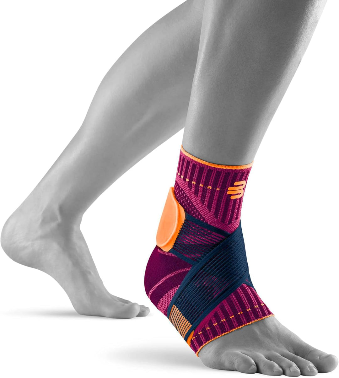 Bauerfeind Bandagen Sports Ankle Support, pink, Links Tennis Fussgelenkbandage Berry L (links), L (l