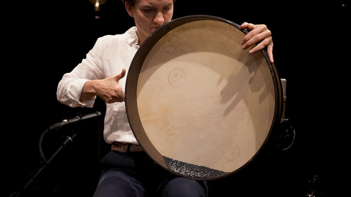 Sonic Energy 20" Ozean Trommel – Mit Ziegenfell und Kunststofffell – Wellenklang für Meditation, Yog