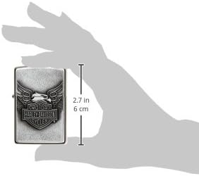 Zippo Harley-Davidson Eagle Wings Pocket Lighter Street Chrome, Street Chrome