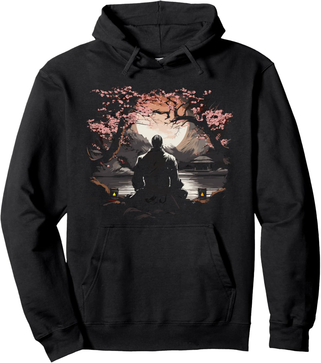 Alter Samurai Japanischer Kirschbaum - Japan Ästhetik Pullover Hoodie