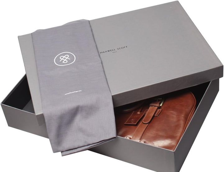 Maxwell-Scott Italienische Leder Reisetasche Fabrizio in Schwarz, Schwarz
