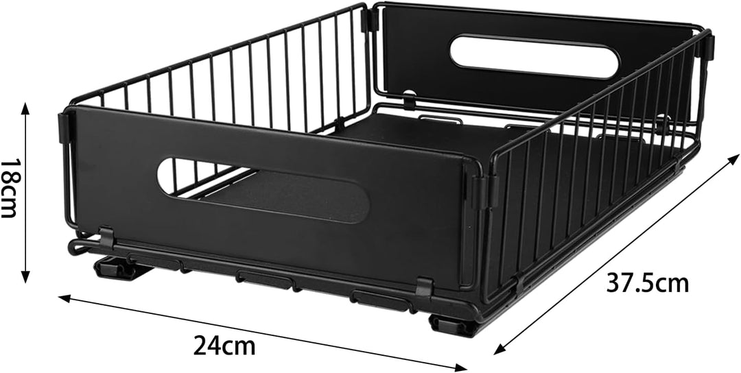 Aufbewahrung unter der Spüle aus Metall mit ausziehbarer Schublade, Regal unter der Spüle, Organizer