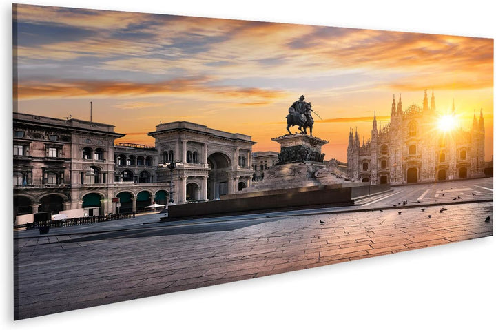 Bild auf Leinwand Dom bei Sonnenaufgang, Mailand, Europa. Wandbild Leinwandbild Kunstdruck Poster 12