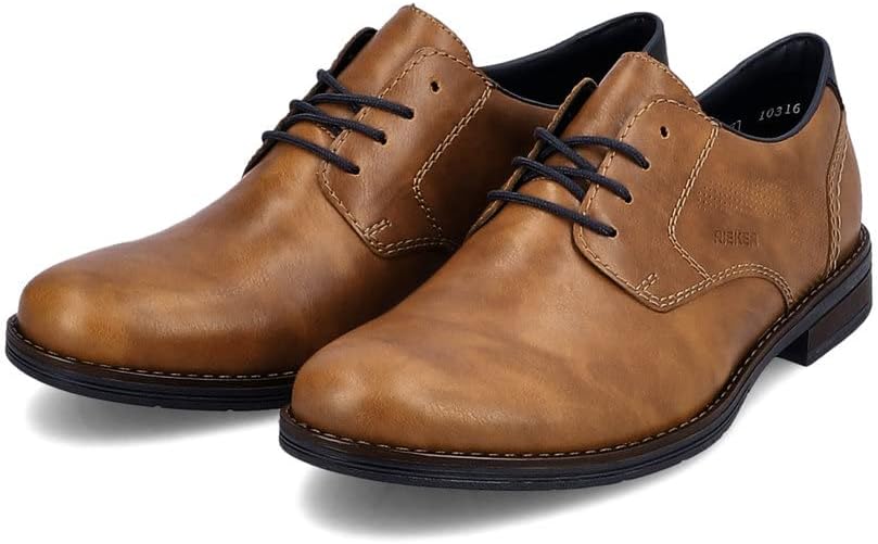 Rieker Herren Businessschuhe 10316, Männer Schnürschuhe 44 EU Braun 24, 44 EU Braun 24