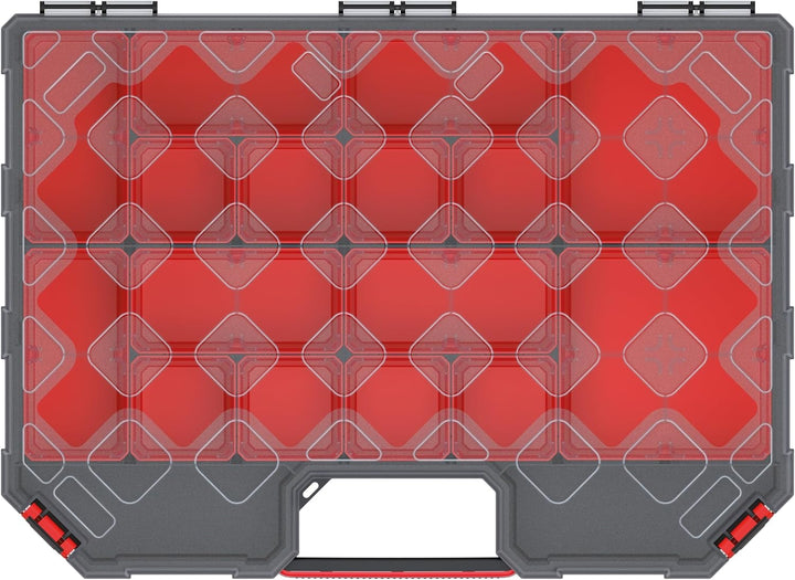 Mivos Sortimentskasten 390x284x60 mm - Sortierkasten Kleinteile mit 12 Einsatzboxen - Zubehörbox - S