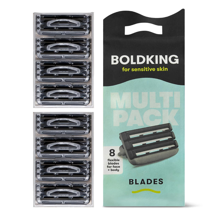 Boldking Rasierklingen 8 Stück Sensitiv - Rasierklinge Multipack für sensible Haut - Rasierklingen H