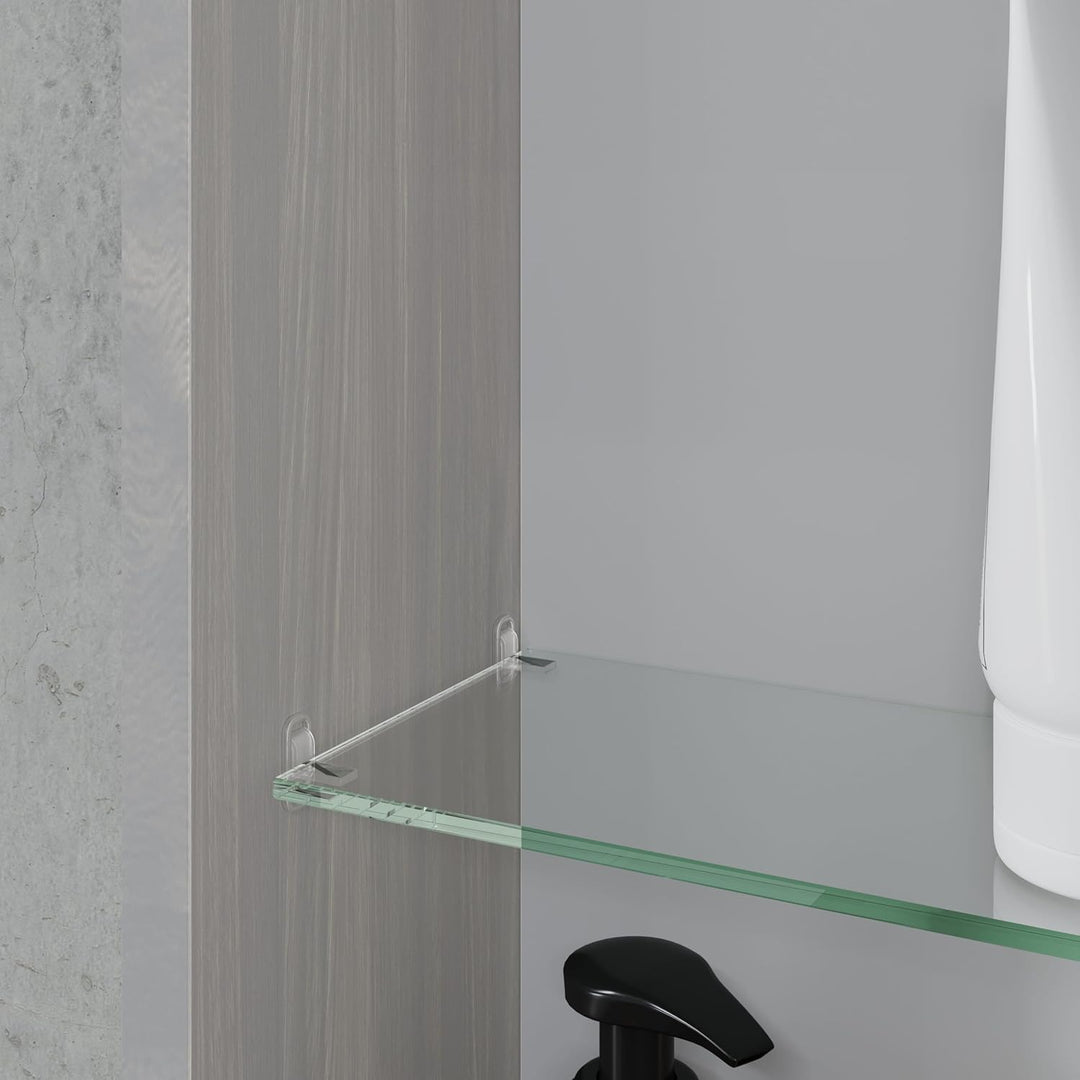 KIAMAMI VALENTINA Bad Hochschrank Hängend Eintürig Quercia Grigio | Facile, Säule 31,5xH136 cm