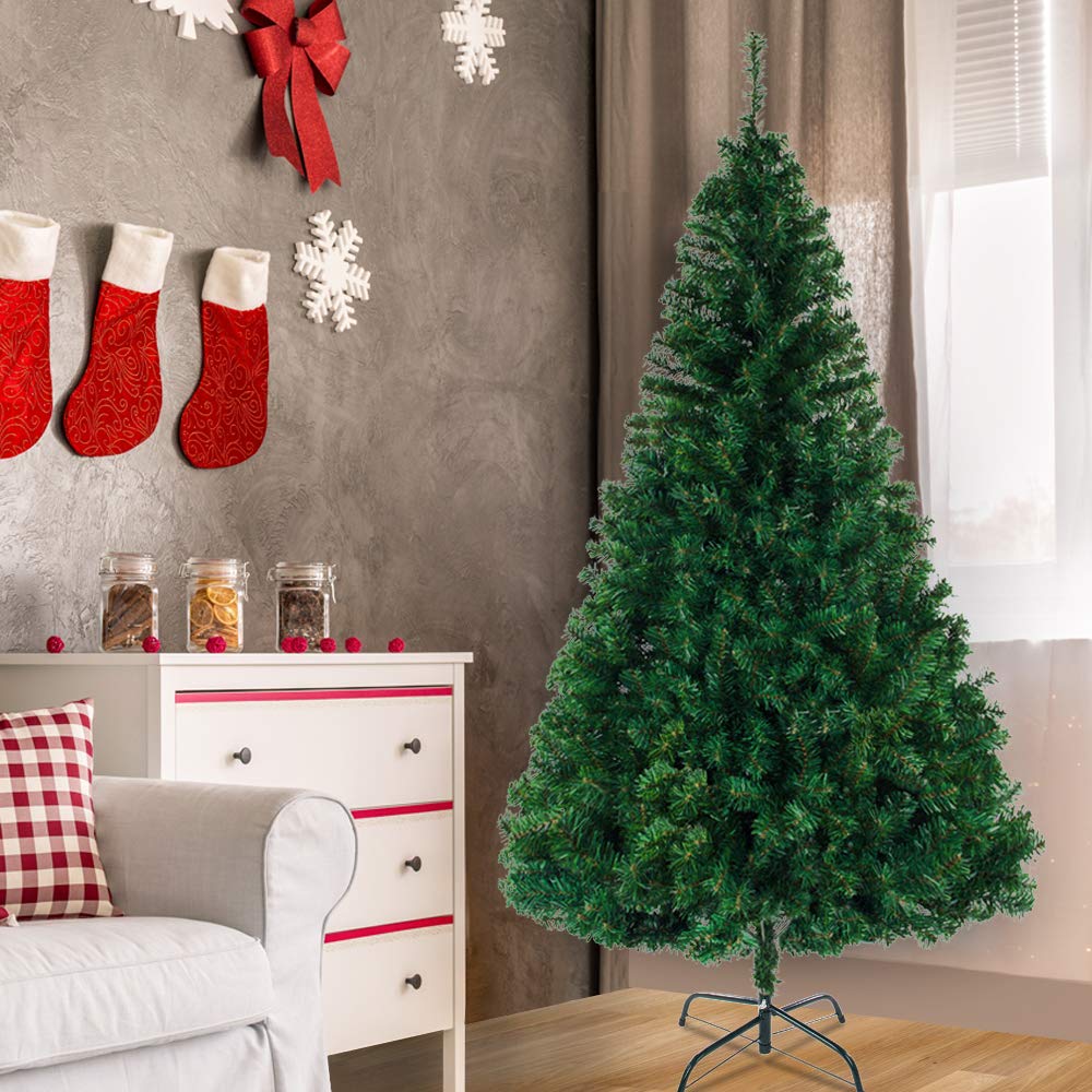 LEADZM 180/210/240cm Künstlicher Weihnachtsbaum, Tannenbaum künstlich mit Metallständer, Christbaum,