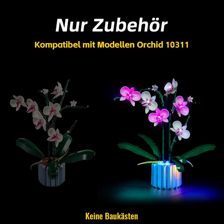 Led Licht Set für Lego 10311 Icons Orchidee Set（Kein Lego-Modell enthalten, BrickBling DIY Beleuchtu