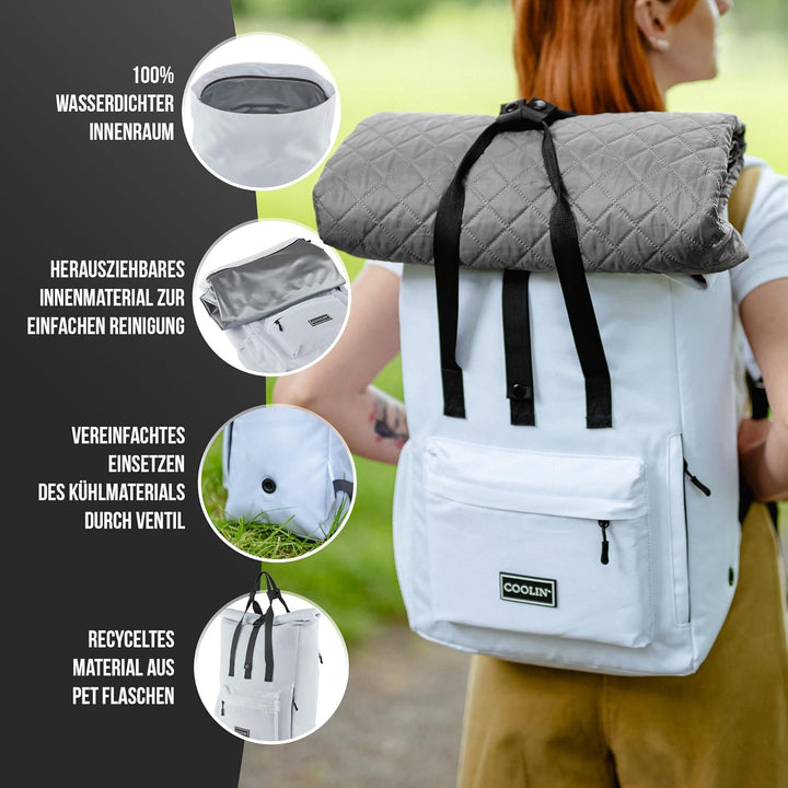 Coolin' Kühlrucksack 30L | Rucksack mit Kühlfach für Bier, Picknick, Getränke & Co | Kühltasche als