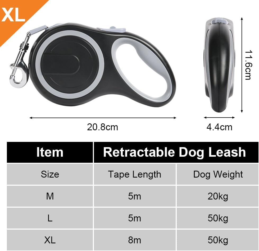 Aomig Rollleine für Hunde Hundeleine für Kleine Grosse Hunde 360° Verhedderungsfreier Ausziehbar mit