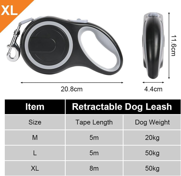 Aomig Rollleine für Hunde Hundeleine für Kleine Grosse Hunde 360° Verhedderungsfreier Ausziehbar mit